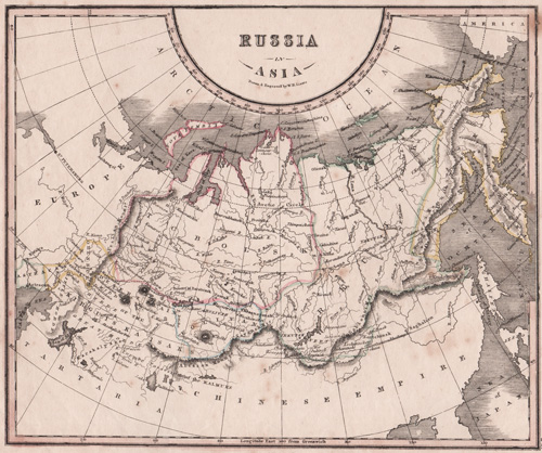 lizars russia in asia 1825 map
